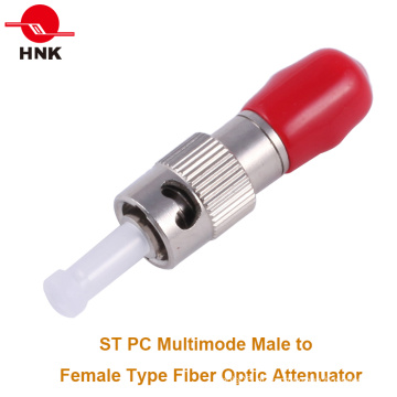 ST / PC Multimodo macho para fêmea Tipo de ficha Fibra óptica Atenuador